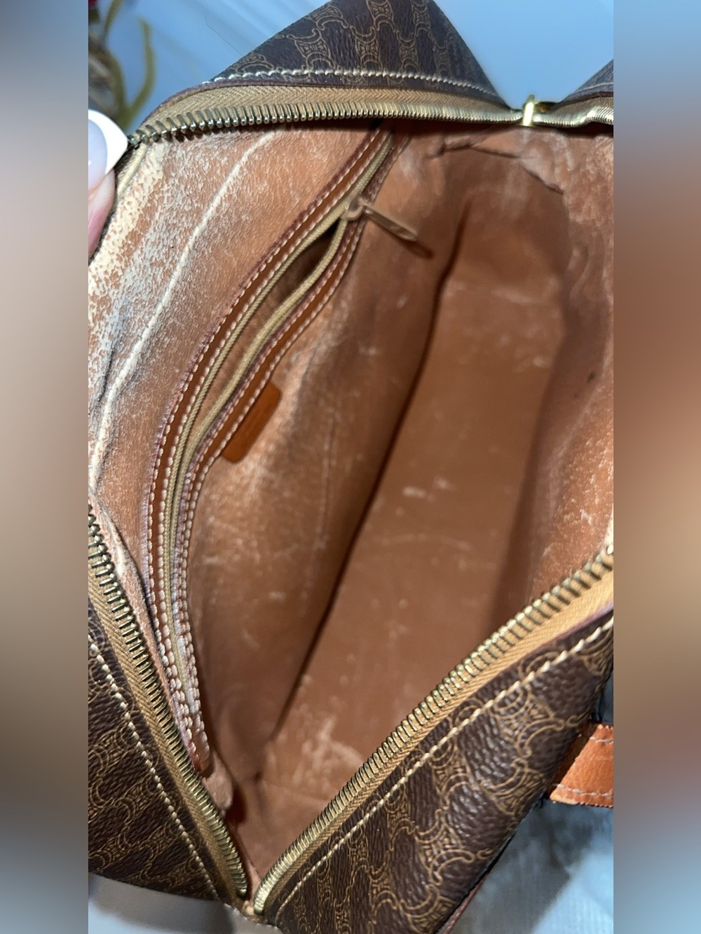 Celine Brown & Tan Signature Coated Canvas Briefcase - Picture 10 of 10